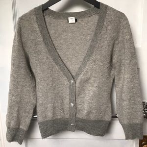 JCrew grey elegant sparkle cardigan sweater S